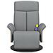 Poltrona Reclinante Massaggio Poggiapiedi Grigio Chiaro Tessuto - Foto miniatura 6