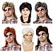 Parrucca Mullet Da Uomo, Acconciatura Retro Anni '80 Black - Foto miniatura 2