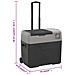 Borsa Frigo con Manico e Ruote Nera e Grigia 40 L Polipropilene - Foto miniatura 3