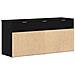 Scarpiera Rovere Nero 102x30,5x45 cm in Legno Multistrato - Foto miniatura 6
