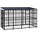 Gabbia per Cani da Esterno con Tetto in Acciaio 7,37 m² - Foto miniatura 4