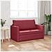 Divano a Terra Letto 2 in 1 Rosso Vino 124x71x78 cm Pelle Artificiale - Foto miniatura 3