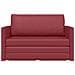 Divano a Terra Letto 2 in 1 Rosso Vino 124x71x78 cm Pelle Artificiale - Foto miniatura 6