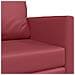 Divano a Terra Letto 2 in 1 Rosso Vino 124x71x78 cm Pelle Artificiale - Foto miniatura 9