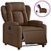 Poltrona Elettrica Reclinabile Marrone in Tessuto - Foto miniatura 1