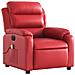 Poltrona Massaggio Elettrica Reclinabile Rosso Similpelle - Foto miniatura 3