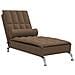 Chaise Longue Massaggi con Capezzale Marrone in Tessuto - Foto miniatura 1