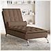 Chaise Longue Massaggi con Capezzale Marrone in Tessuto - Foto miniatura 2