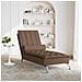 Chaise Longue Massaggi con Capezzale Marrone in Tessuto - Foto miniatura 3