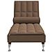 Chaise Longue Massaggi con Capezzale Marrone in Tessuto - Foto miniatura 4