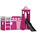 Letto a Castello con Scivolo e Tende Rosa 90x200 cm - Foto miniatura 4
