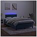 Letto a Molle Materasso e LED Blu Scuro 120x190 cm in Velluto - Foto miniatura 4