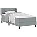 Letto box spring con materasso Grigio chiaro 100 x 200 cm - Foto miniatura 3