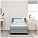 Letto box spring con materasso Grigio chiaro 100 x 200 cm - Foto miniatura 4