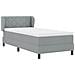 Letto box spring con materasso Grigio chiaro 100 x 200 cm - Foto miniatura 6