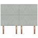 Testiera LED Argille con testiera Grigio chiaro 144 cm Velluto - Foto miniatura 5