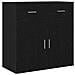 Credenza Rovere nero 79 x 38 x 80 cm Legno multistrato - Foto miniatura 1