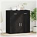 Credenza Rovere nero 79 x 38 x 80 cm Legno multistrato - Foto miniatura 4