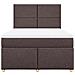 Giroletto a Molle con Materasso Marrone Scuro 140x200cm Tessuto - Foto miniatura 4