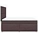 Giroletto a Molle con Materasso Marrone Scuro 140x200cm Tessuto - Foto miniatura 5