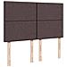 Giroletto a Molle con Materasso Marrone Scuro 140x200cm Tessuto - Foto miniatura 7