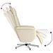 Poltrona Reclinabile Massaggio con Poggiapiedi Crema Similpelle - Foto miniatura 6