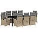 Set da Pranzo per Giardino 9 pcs Beige polyrattan - Foto miniatura 1