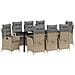 Set da Pranzo per Giardino 9 pcs Beige polyrattan - Foto miniatura 3