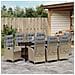 Set da Pranzo per Giardino 9 pcs Beige polyrattan - Foto miniatura 4