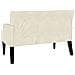 Panca Chesterfield Crema 112 x 65.5 x 75 cm Velluto - Foto miniatura 6