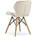Sedie WAKO in velluto beige con gambe in legno di faggio x2 - Foto miniatura 5