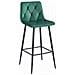 Sgabello KODA in velluto verde scuro con gambe nere x4 - Foto miniatura 2