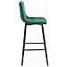 Sgabello KODA in velluto verde scuro con gambe nere x4 - Foto miniatura 4