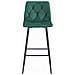 Sgabello KODA in velluto verde scuro con gambe nere x4 - Foto miniatura 3