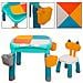Tavolo multifunzionale per impilare blocchi 2-in-1 per bambini + sedia pastello - Foto miniatura 4