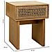 Comodino In Legno E Corda Intrecciata Marrone 45x36x55h - Foto miniatura 4