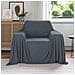 Coperta Grigio scuro 210 x 140 cm Panno - Foto miniatura 2