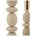 Portacandele Shuttle Crema E Oro Set 2 Pezzi Ø10x25 E Ø10x33,5 Cm - Foto miniatura 3