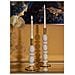 Portacandele Shuttle Crema E Oro Set 2 Pezzi Ø10x25 E Ø10x33,5 Cm - Foto miniatura 4