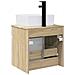 Mobile lavabo da parete Rovere Sonoma 49 x 41 x 63 cm - Foto miniatura 3