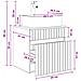 Mobile lavabo da parete Rovere Sonoma 49 x 41 x 63 cm - Foto miniatura 6