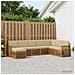 Set di divani da esterno con cuscino 6 pcs Naturale - Foto miniatura 2