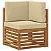 Set di divani da esterno con cuscino 6 pcs Naturale - Foto miniatura 5