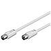 ICOC AV-336 - Cavo Antenna TV M / F 0,5 mt bianco - Foto miniatura 1