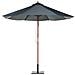 Ombrellone Da Giardino Grigio Antracite Con Palo In Legno 270cm Toscana Ii - Foto miniatura 2