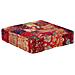 Pouf Patchwork In Cotone Fatto A Mano Quadrato 50x50x12cm Rosso - Foto miniatura 4