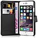 Custodia Compatibile Con Apple Iphone 6 / Iphone 6s In Nero Carbone - Coperchio Protettiva Con Chiusura Magnetica, Funzione Stand E Tasca Per Le Carte - Foto miniatura 4