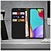 Custodia Samsung Galaxy A41pelle Portafoglio Funzione Stand - Nero - Foto miniatura 2