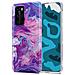 Custodia Compatibile Con Huawei P40 In Marmo Rosa Viola No. 19 - Coperchio Protettivo In Silicone Tpu Con Motivo A Mosaico - Foto miniatura 1