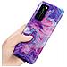 Custodia Compatibile Con Huawei P40 In Marmo Rosa Viola No. 19 - Coperchio Protettivo In Silicone Tpu Con Motivo A Mosaico - Foto miniatura 5